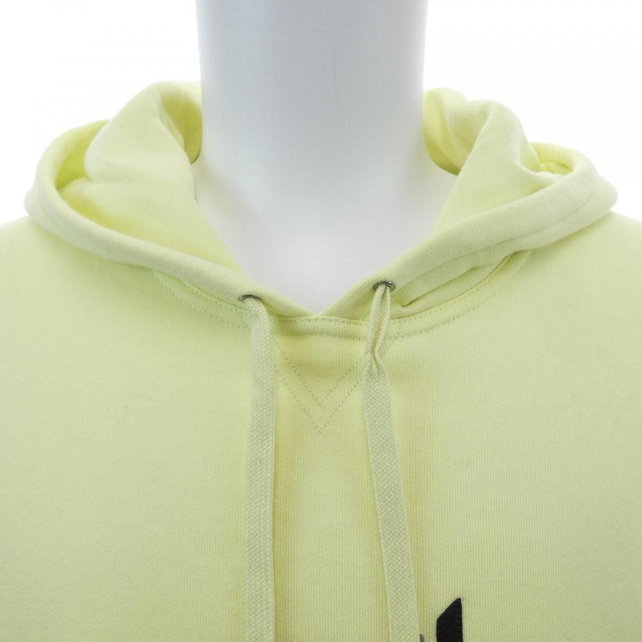 HERMES エルメス　フーデッド・パーカ レザーパッチ　パーカー　カフェ HERMES エルメスフーデッド・パーカ レザーパッチパーカーカフェ