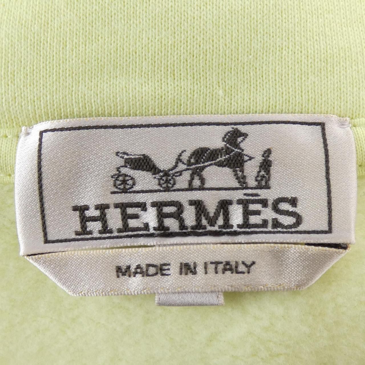 エルメス HERMES フーデッドパーカ レザーパッチ シュヴォー・アン