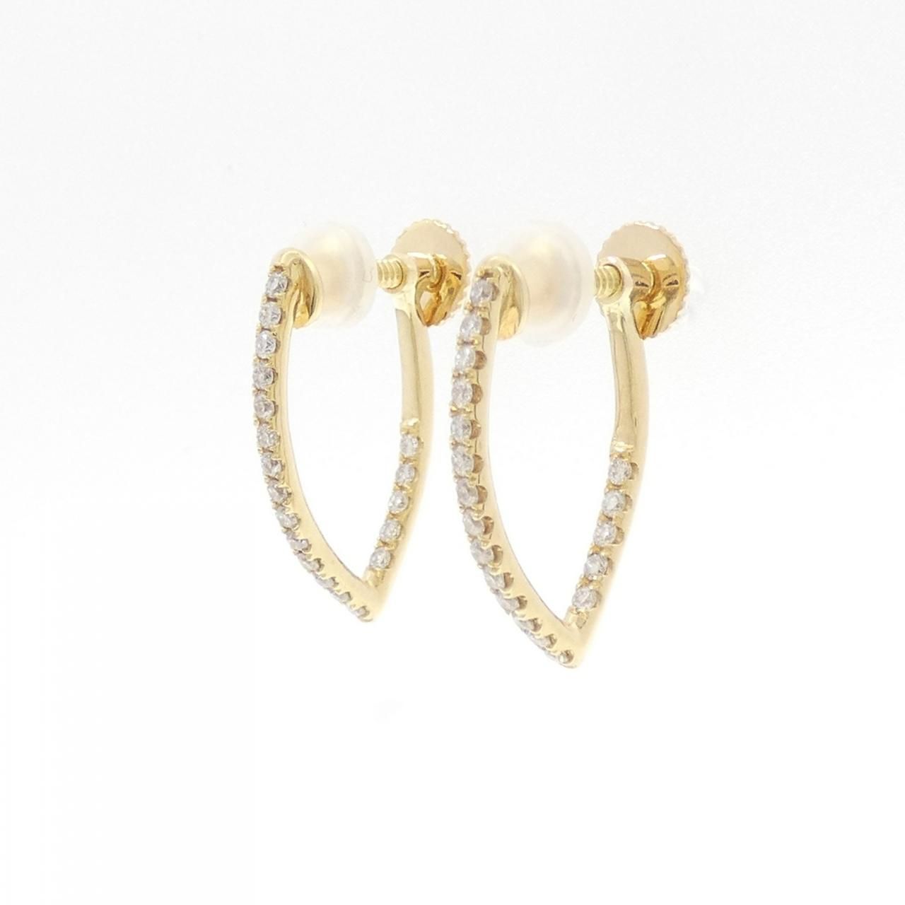 K 18 YG ダイヤモンド イヤリング 0.36 CT