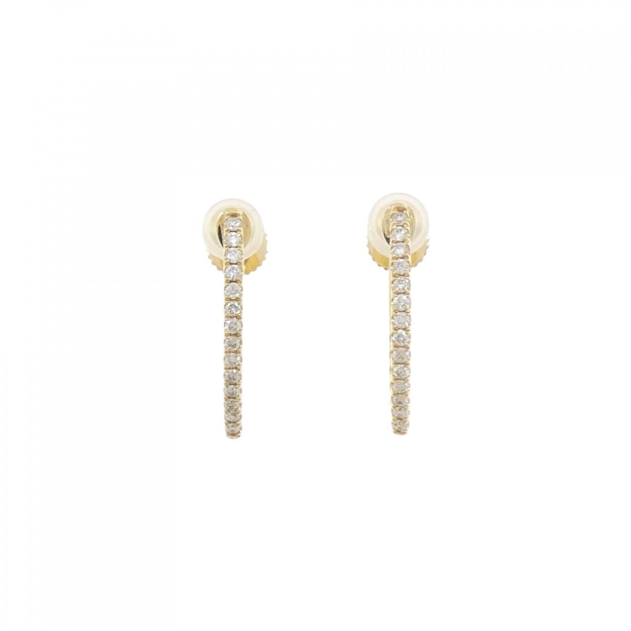 K 18 YG ダイヤモンド イヤリング 0.36 CT