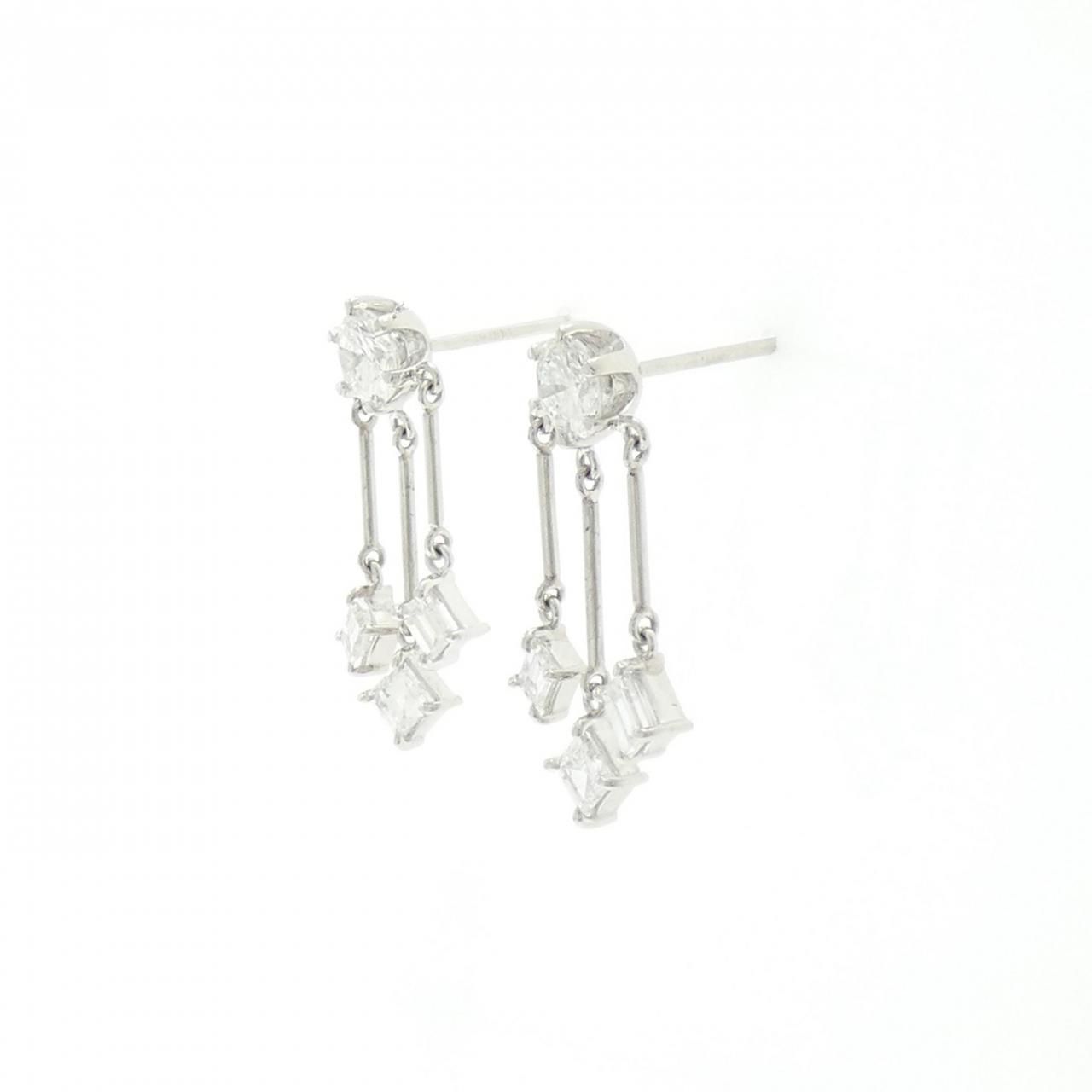 【未使用品】Pt900 ダイヤモンド 3石 ピアス 楽天市場】メンズ Pt900 ダイヤピアス 0.3ct F SI1 3EX H&C 中央宝石