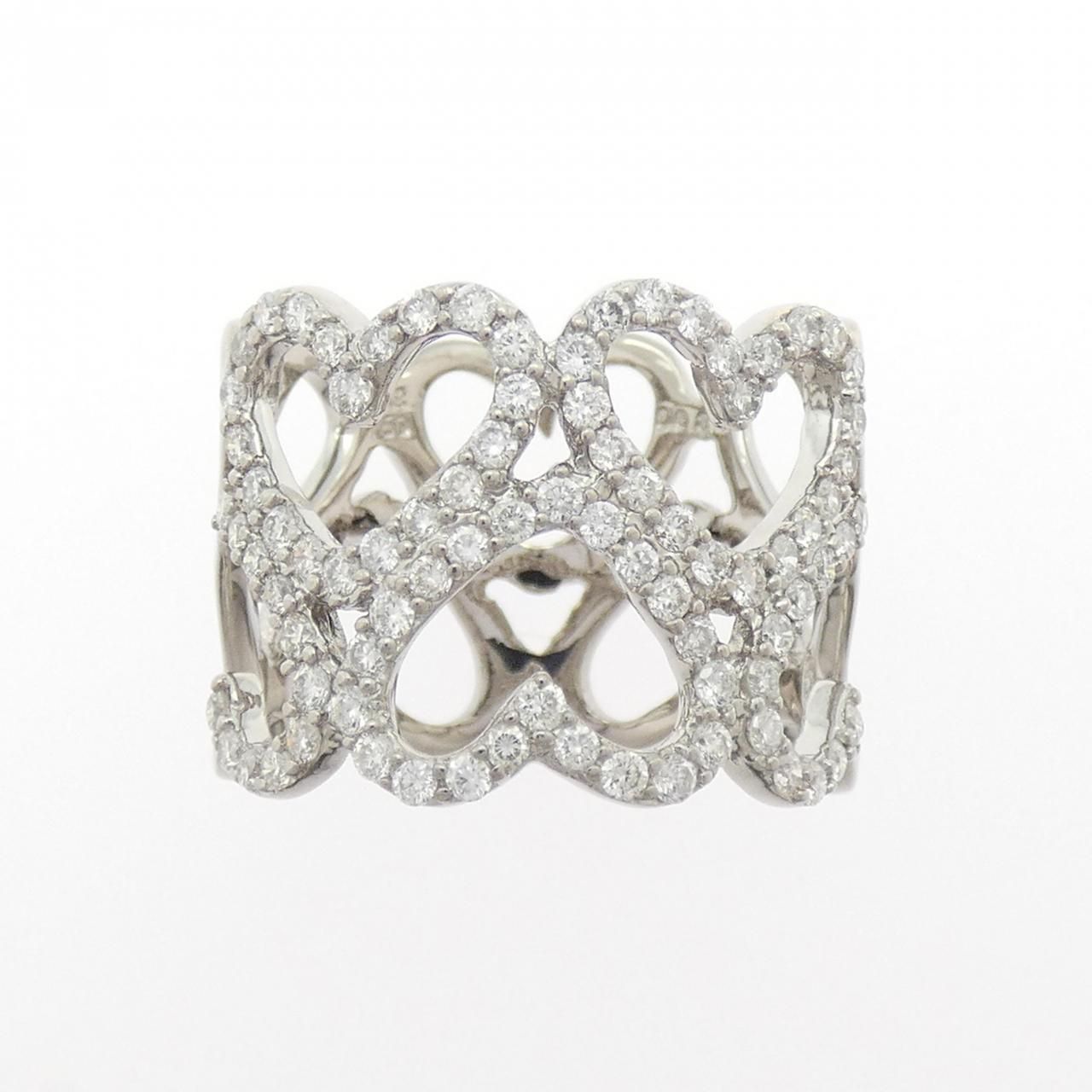 K18WG ハート ダイヤモンド リング 0.83CT - メルカリ