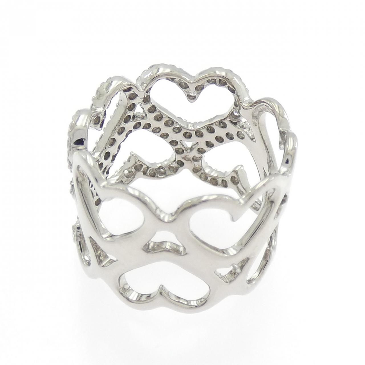 指輪 プラチナ PT ハート ダイヤモンド リング 0.83CT PT900 ルビー 