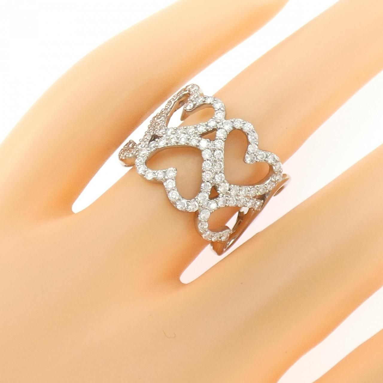 K18WG ハート ダイヤモンド リング 0.83CT - メルカリ