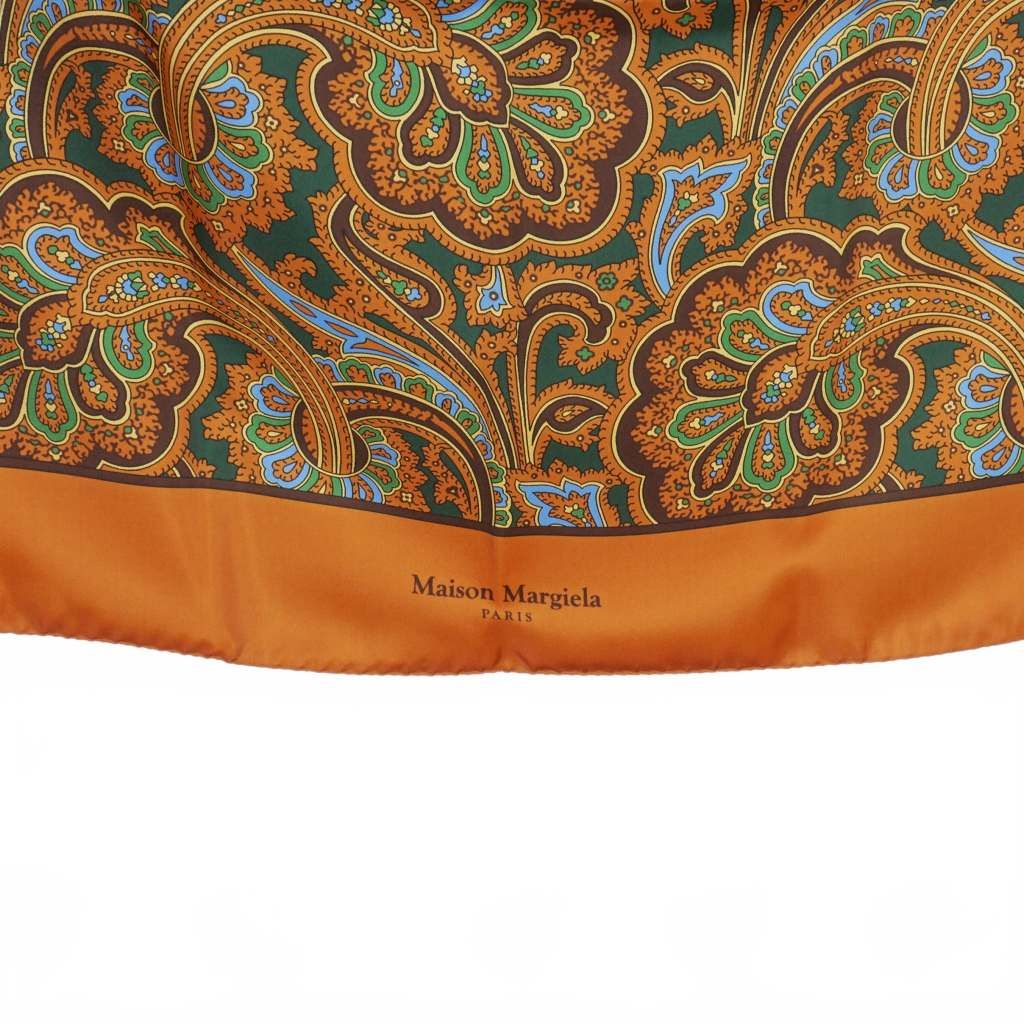 メゾンマルジェラ Maison Margiela ペイズリー柄 シルクスカーフ