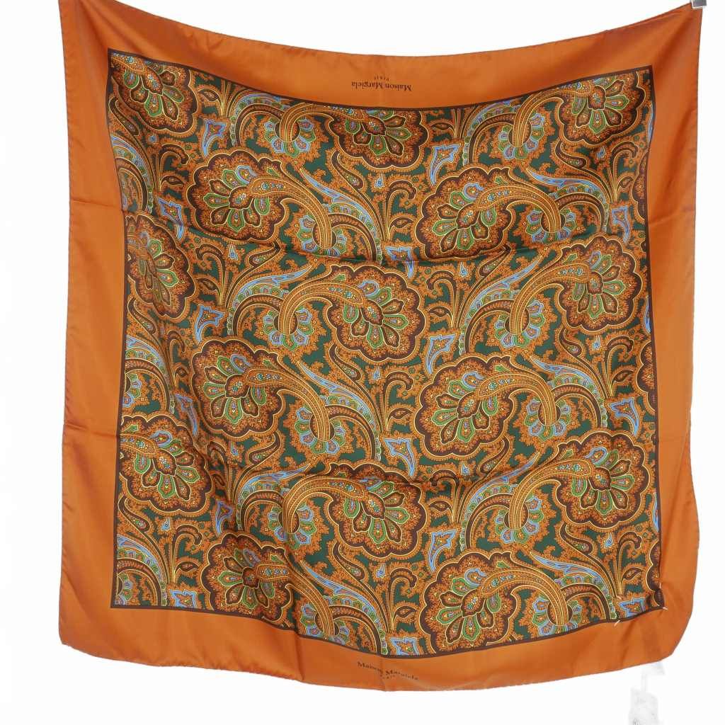 メゾンマルジェラ Maison Margiela ペイズリー柄 シルクスカーフ