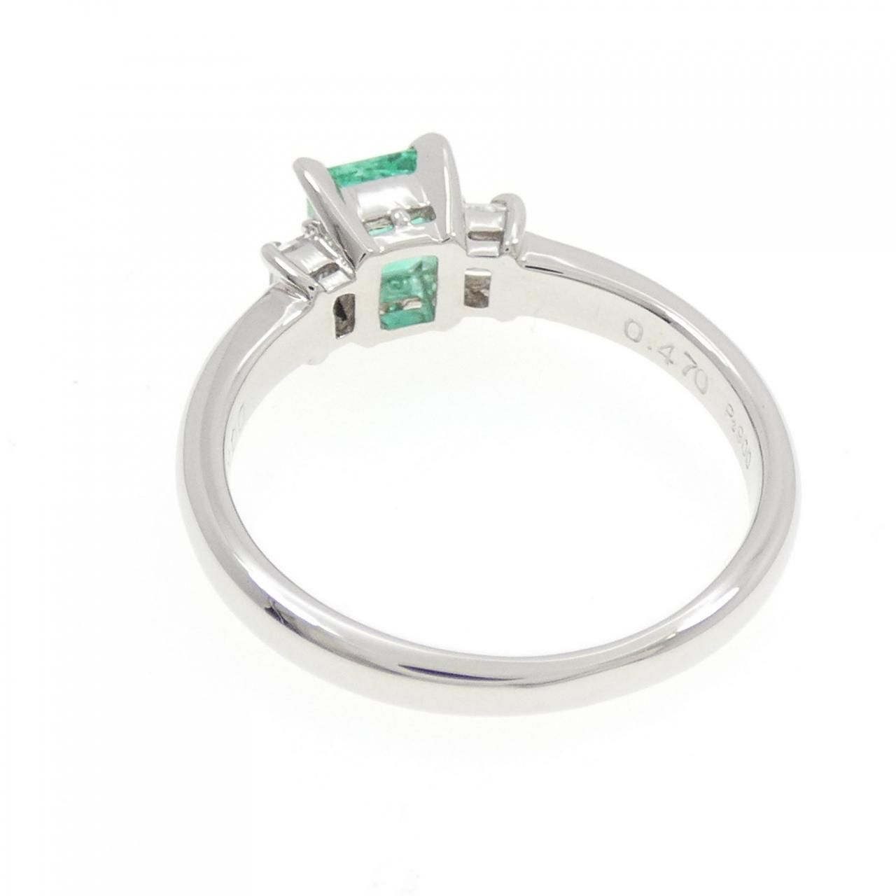 PT900 エメラルド リング 0.470CT - メルカリ