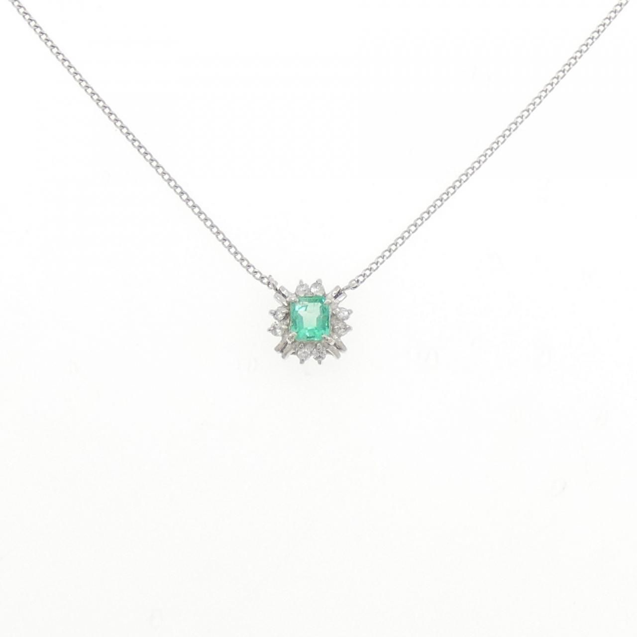 PT900/PT850 エメラルド ネックレス 0.21CT - メルカリ