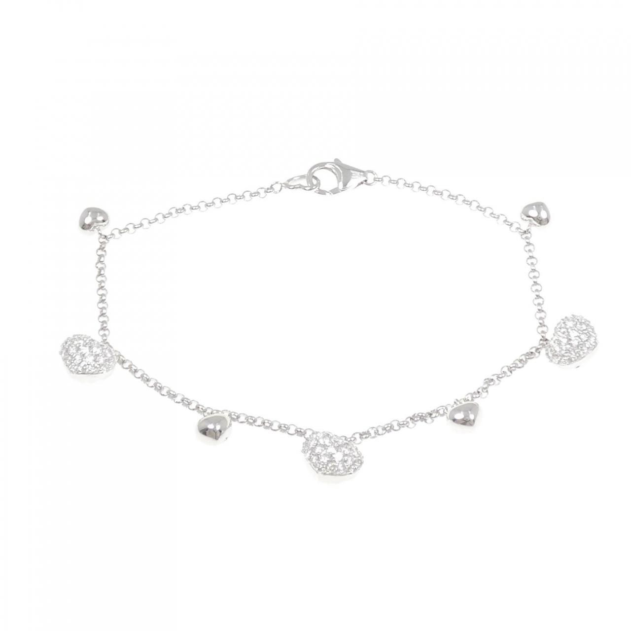 ポンテヴェキオ オープンハートブレスレット ダイヤモンド K18 ポンテヴェキオ ハート ダイヤモンド ブレスレット 1.15CT