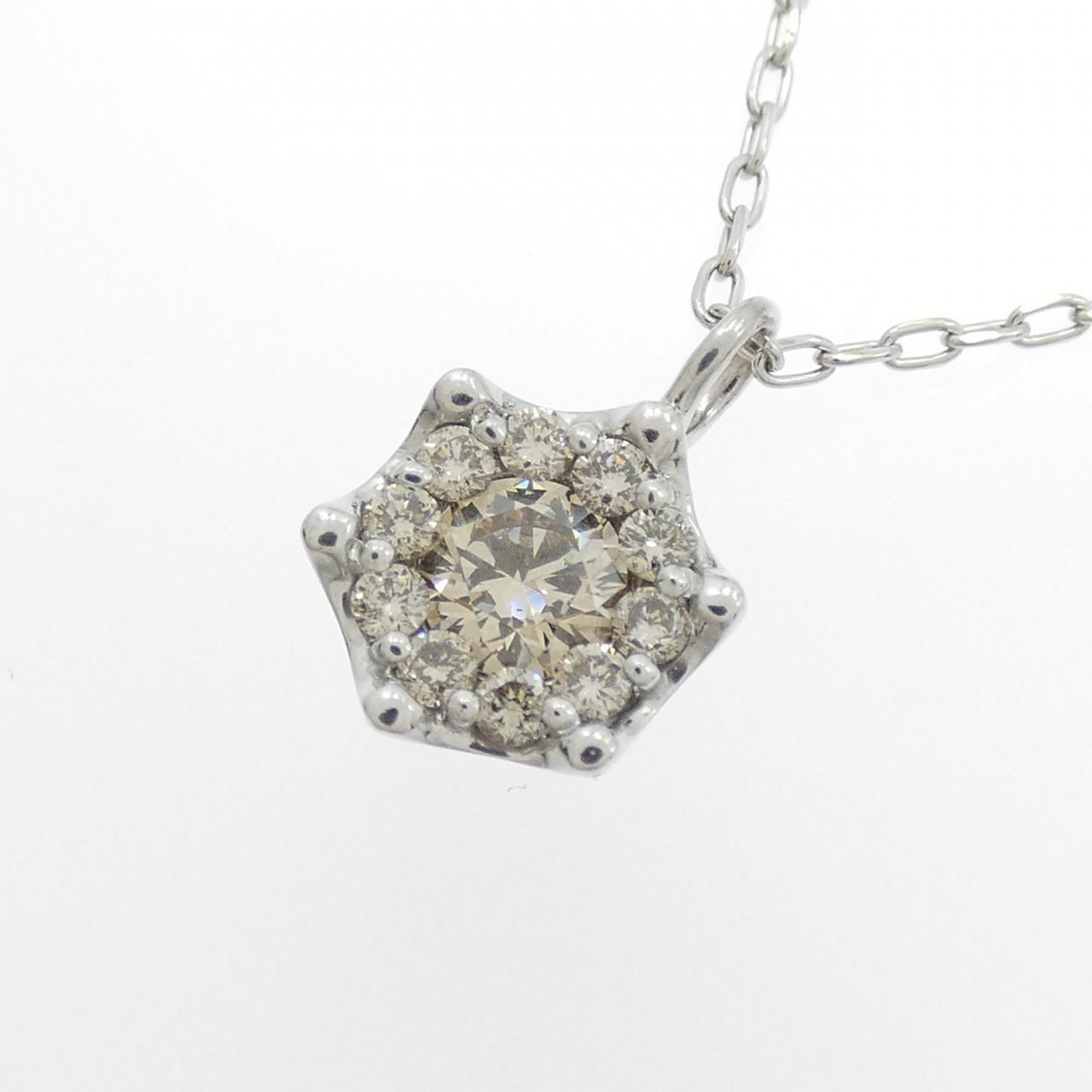 31/美品 Pt850×Pt900 ダンシング ダイヤ0.20ct ネックレス Pt900/ Pt850 ダイヤモンド ペンダントネックレス 0.20ct - メルカリ