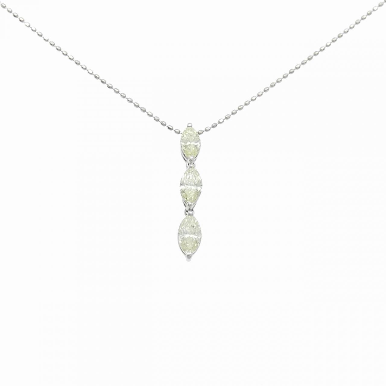 お安く出品！PT900/PT850ダイヤ1.00大粒ネックレス PT900/PT850 ダイヤモンド ネックレス 1.00CT - メルカリ