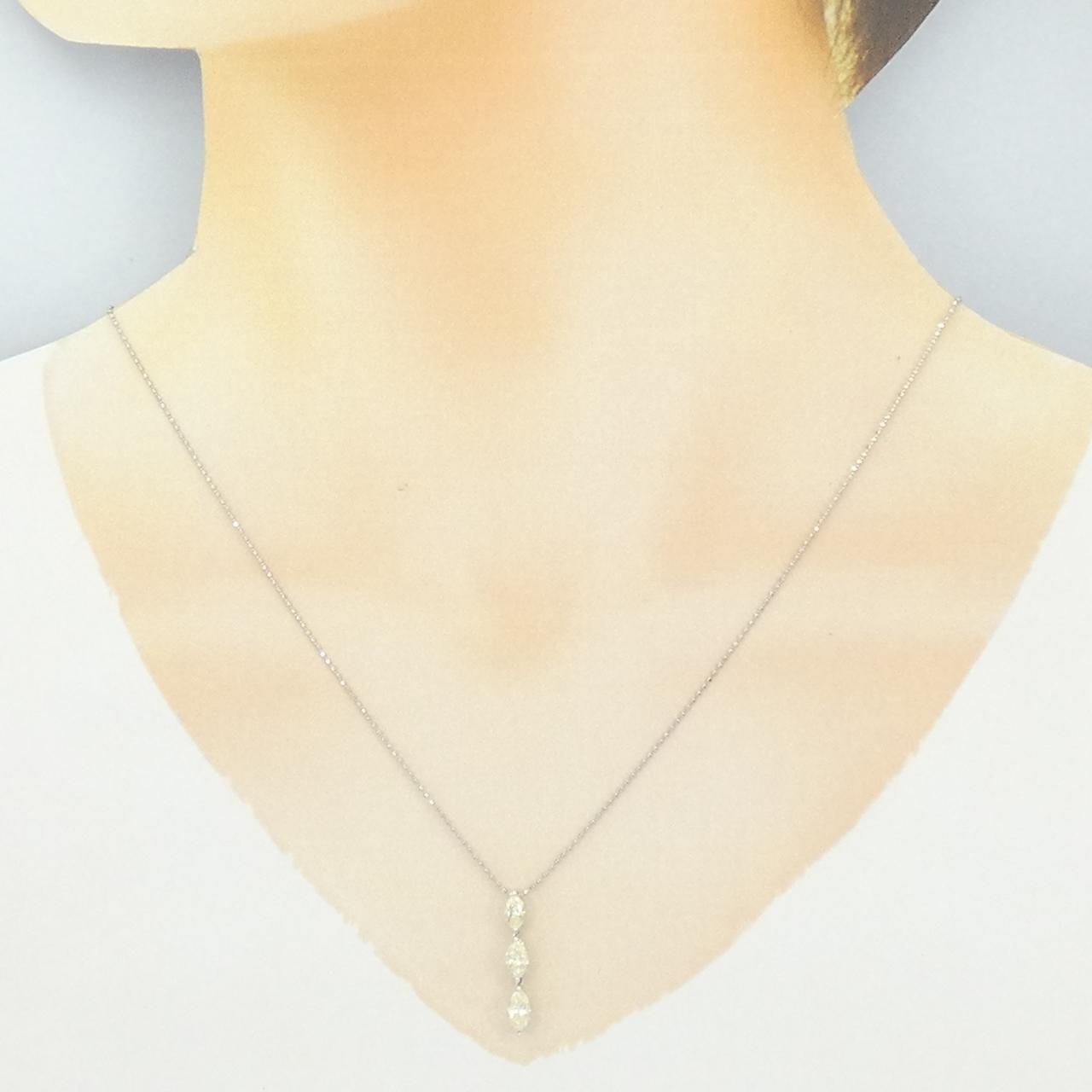 PT900/PT850 ダイヤモンド ネックレス 1.00CT - メルカリ