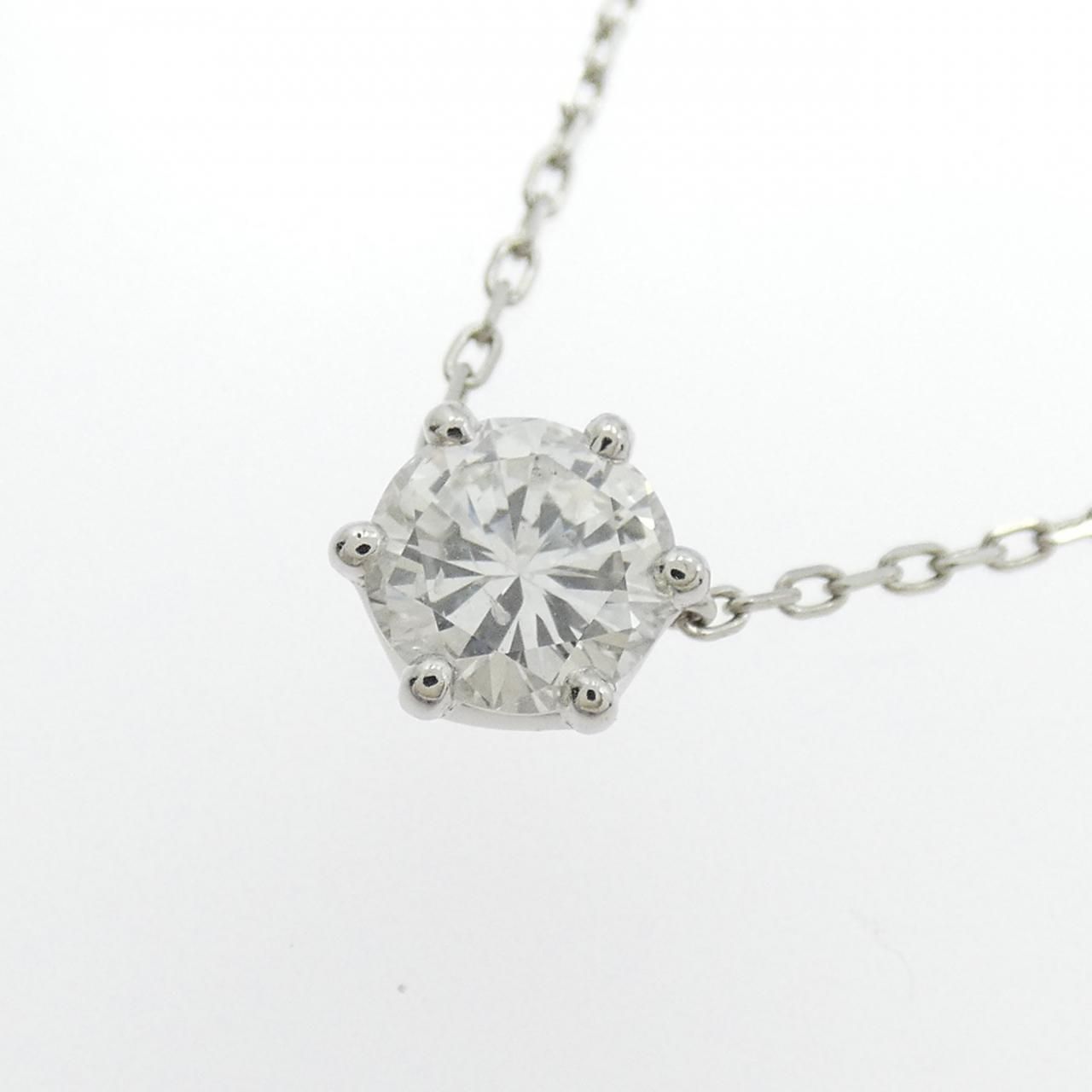 PT900/PT850 ソリティア ダイヤモンド ネックレス 0.557CT - メルカリ