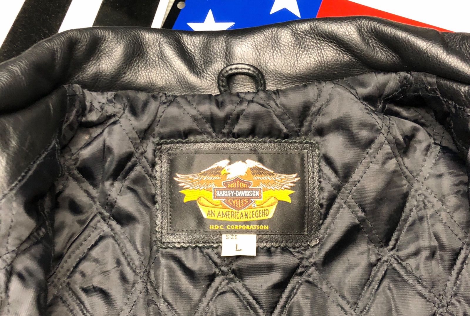 【稀少！金赤糸刺繍限定品！】山羊&牛革ハーレーダビッドソン　ライダースジャケット ⭐️【非常に稀少！赤糸刺繍限定品！】高品質の山羊&牛革製 Harley