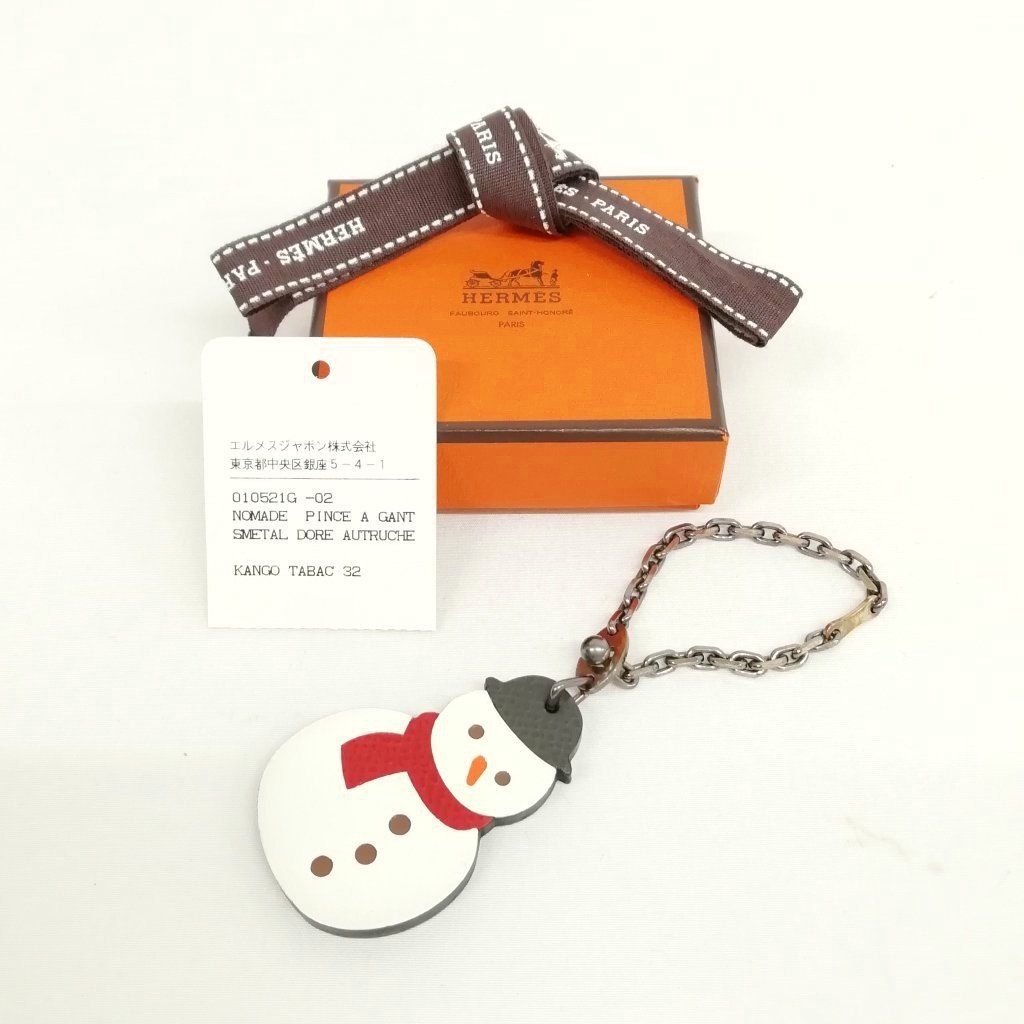 エルメス HERMES スノーマン 雪だるま チャーム バッグチャーム