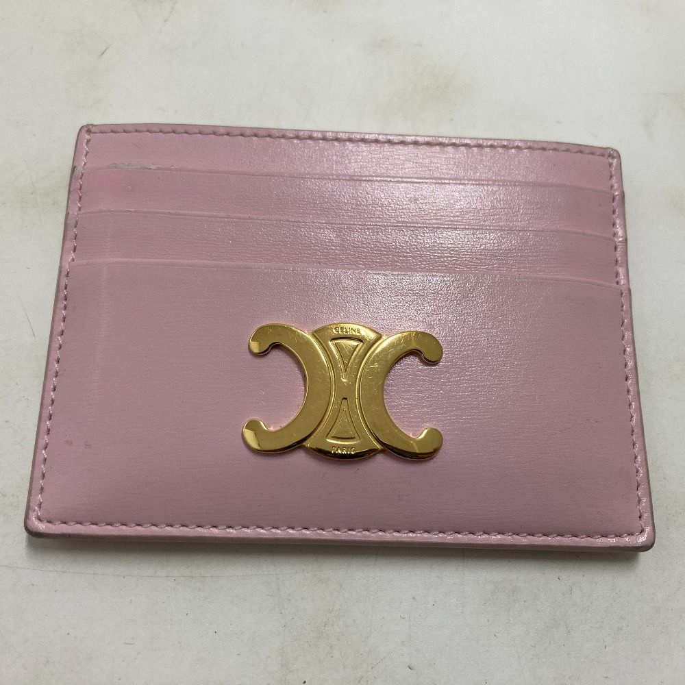 02w20894 セリーヌ CELINE TRIOMPHE CARD HOLDER ピンク イタリア製