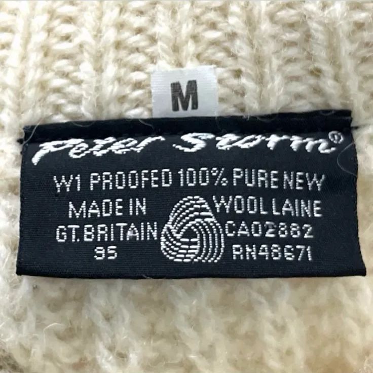 80s 黒タグ peter storm ピーターストーム ウール ニット セーター M