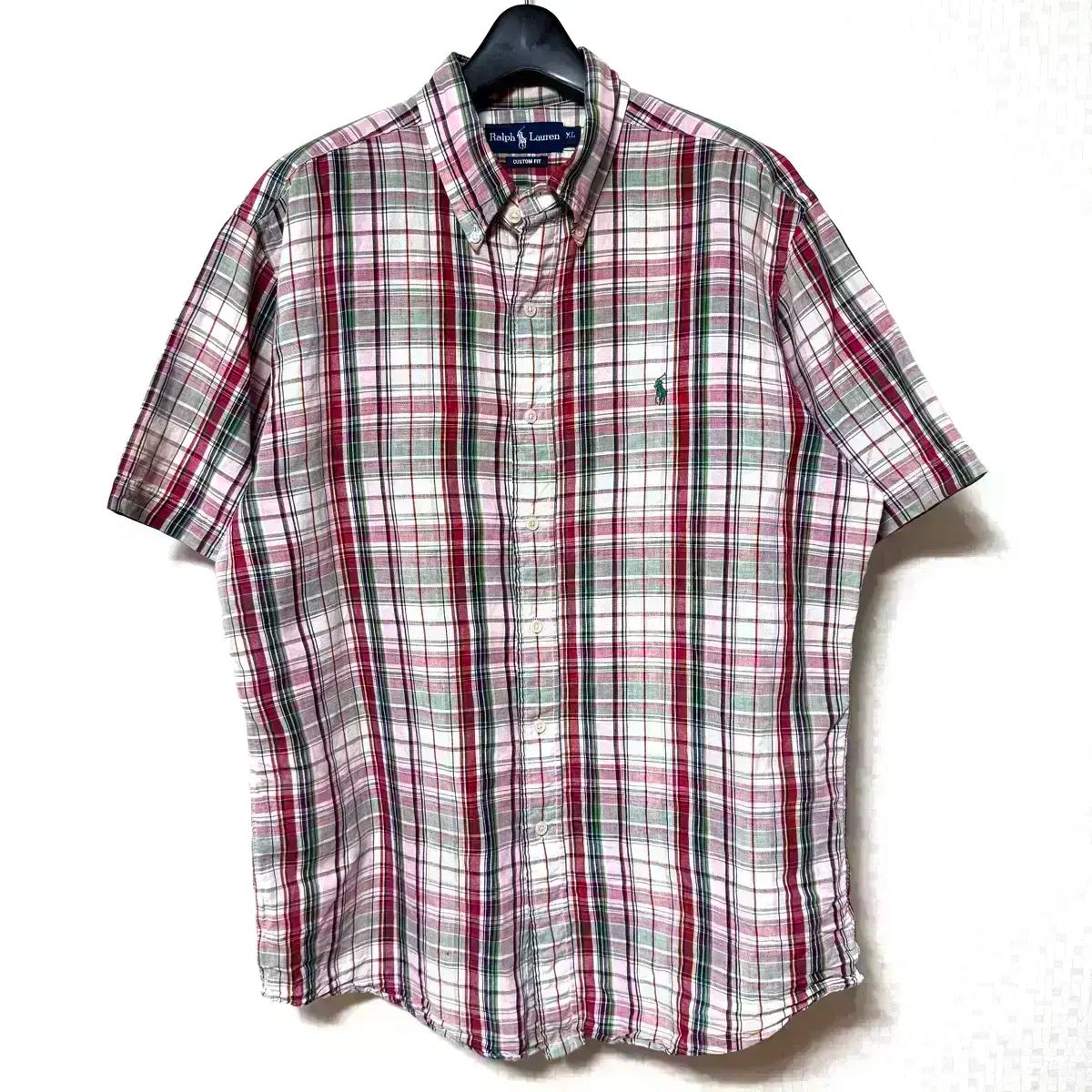 Polo by Ralph Lauren オンブレ　開襟シャツXL レア 開襟 Polo Ralph Lauren オンブレ XXL チェック柄半袖シャツ 90s POLO