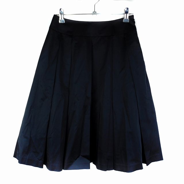 エムプルミエ M-Premier スカート フレア ボックスプリーツ ひざ丈
