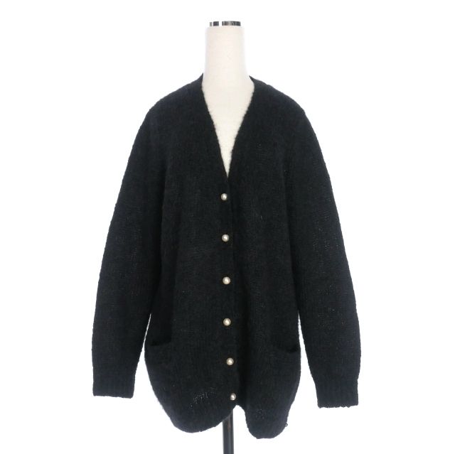 マディソンブルー MADISONBLUE LOOSE BIG V CD MOHAIR パールボタン