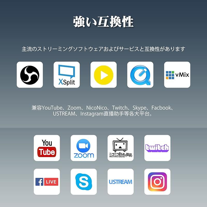  TreasLin USB 3 0 HD ビデオキャプチャーボード Switch PS 5 4 Xbox Wii U用サポート K 30 FPS入力 FPSパススルー HDMI ゲーム録画 HDMIビデオ録画 ライブ配 1 周辺機器 Wii