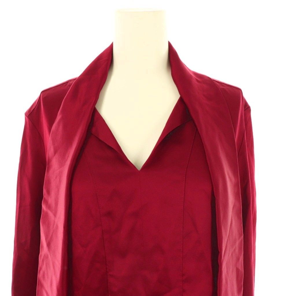 マックスマーラ MAX MARA ボウタイブラウス 長袖 リボン レッド 赤 /DF