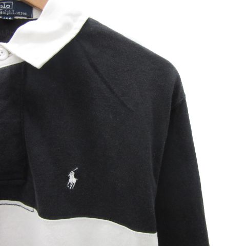 黒白POLO ポロ Ralph Lauren ラルフローレン 長袖ラガーシャツM 楽天市場】人気 モノトーン □ POLO ポロ ラルフローレン ボーダー