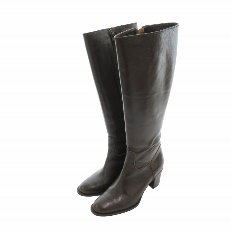 ロングブーツ 黒　ships セール】 【SHIPS any別注】eblouna: トラックソール ロング ブーツ