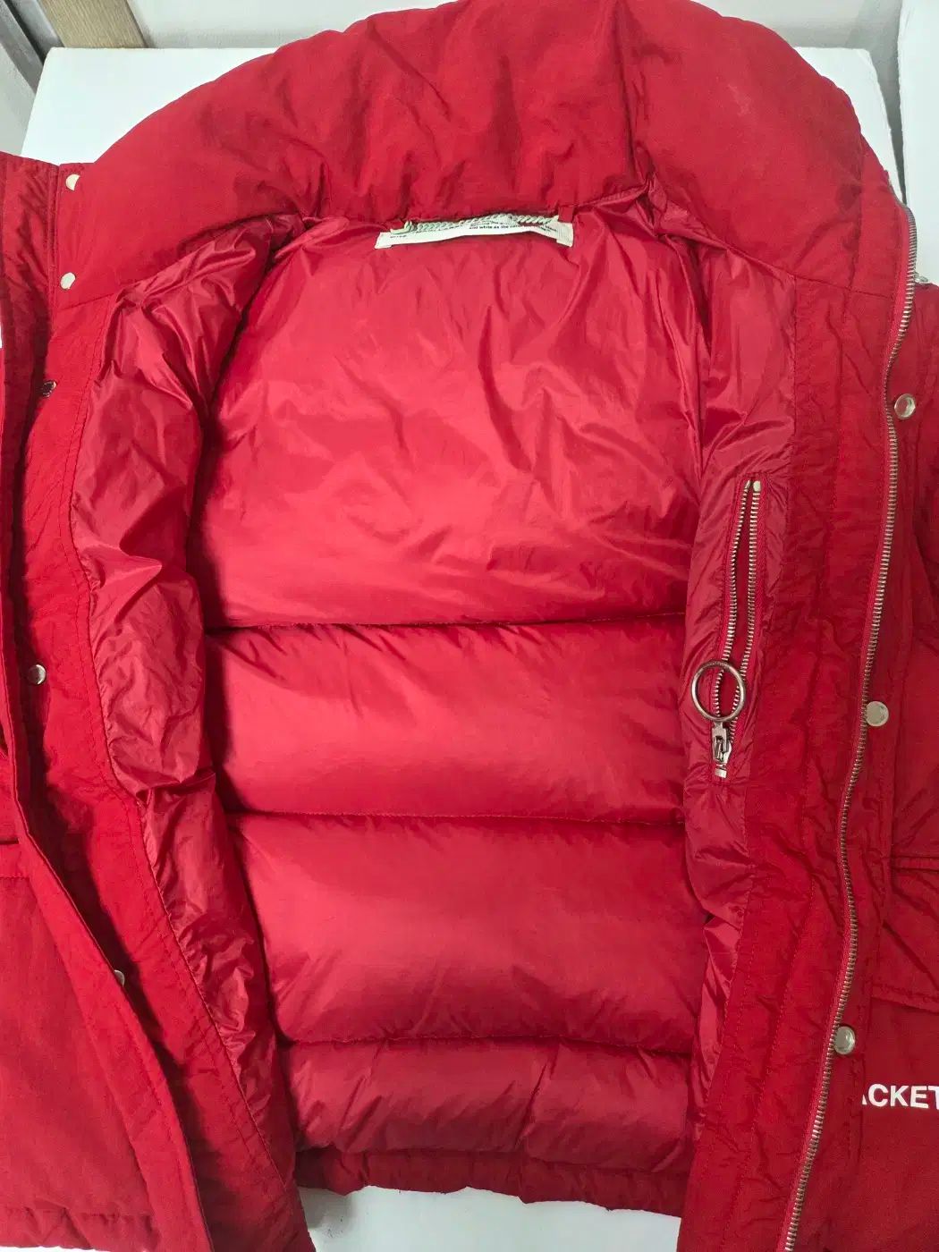 オフホワイト ダウンジャケット ダウン レッド(XS) - メルカリ