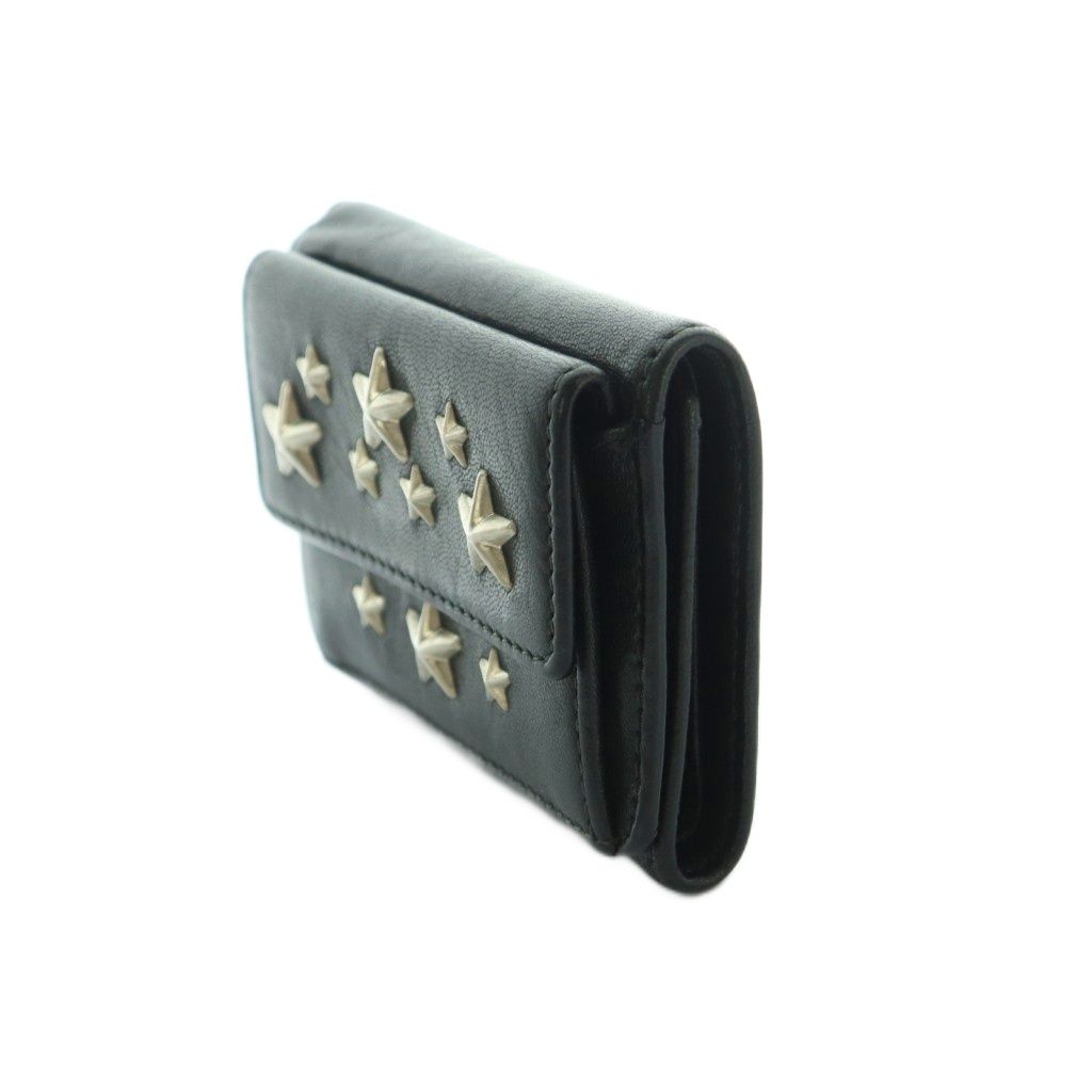 ジミーチュウ JIMMY CHOO 財布 三つ折り 小銭入れ レザー スタッズ