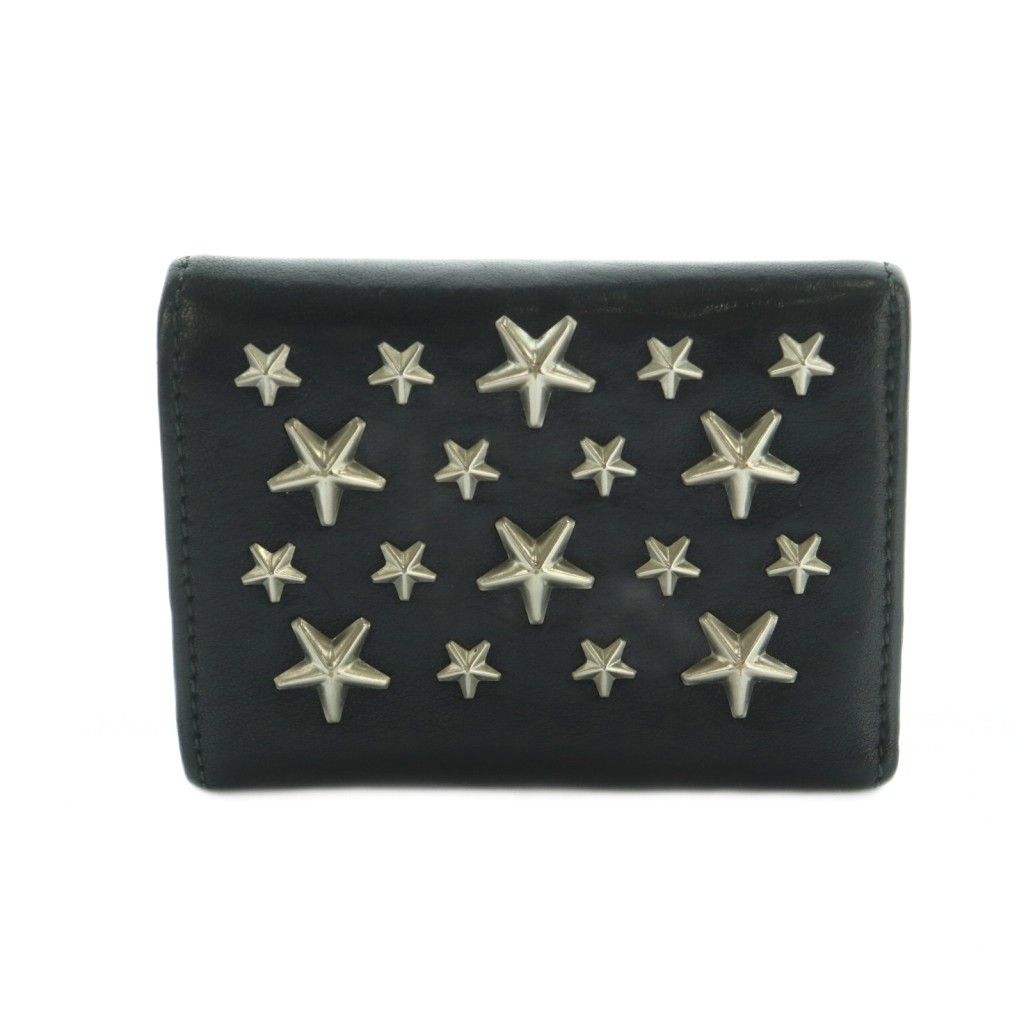 ジミーチュウ JIMMY CHOO 財布 三つ折り 小銭入れ レザー スタッズ