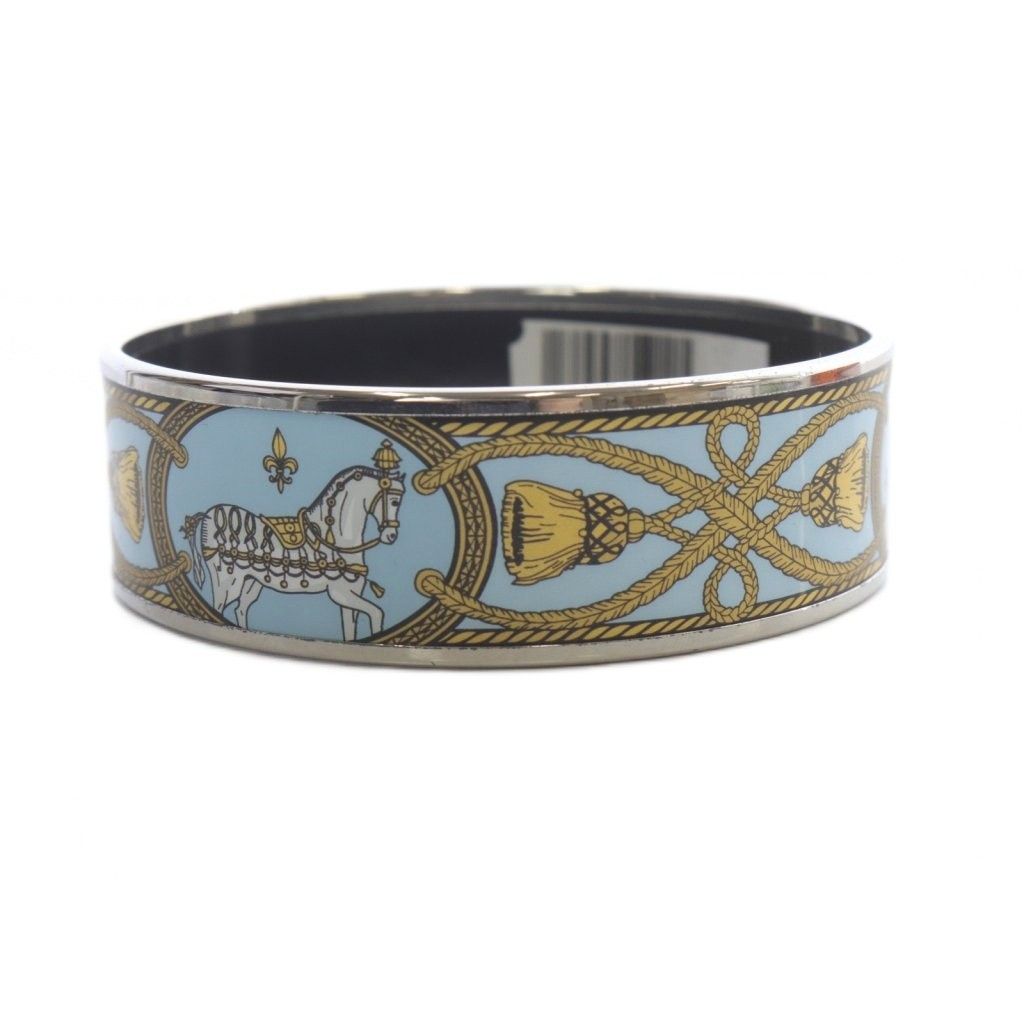 ★HERMES バングル エマイユ GM ホースモチーフ 馬 エナメル 七宝焼き HERMES エルメス エマイユGM バングル ホースモチーフ 七宝焼 ゴールド