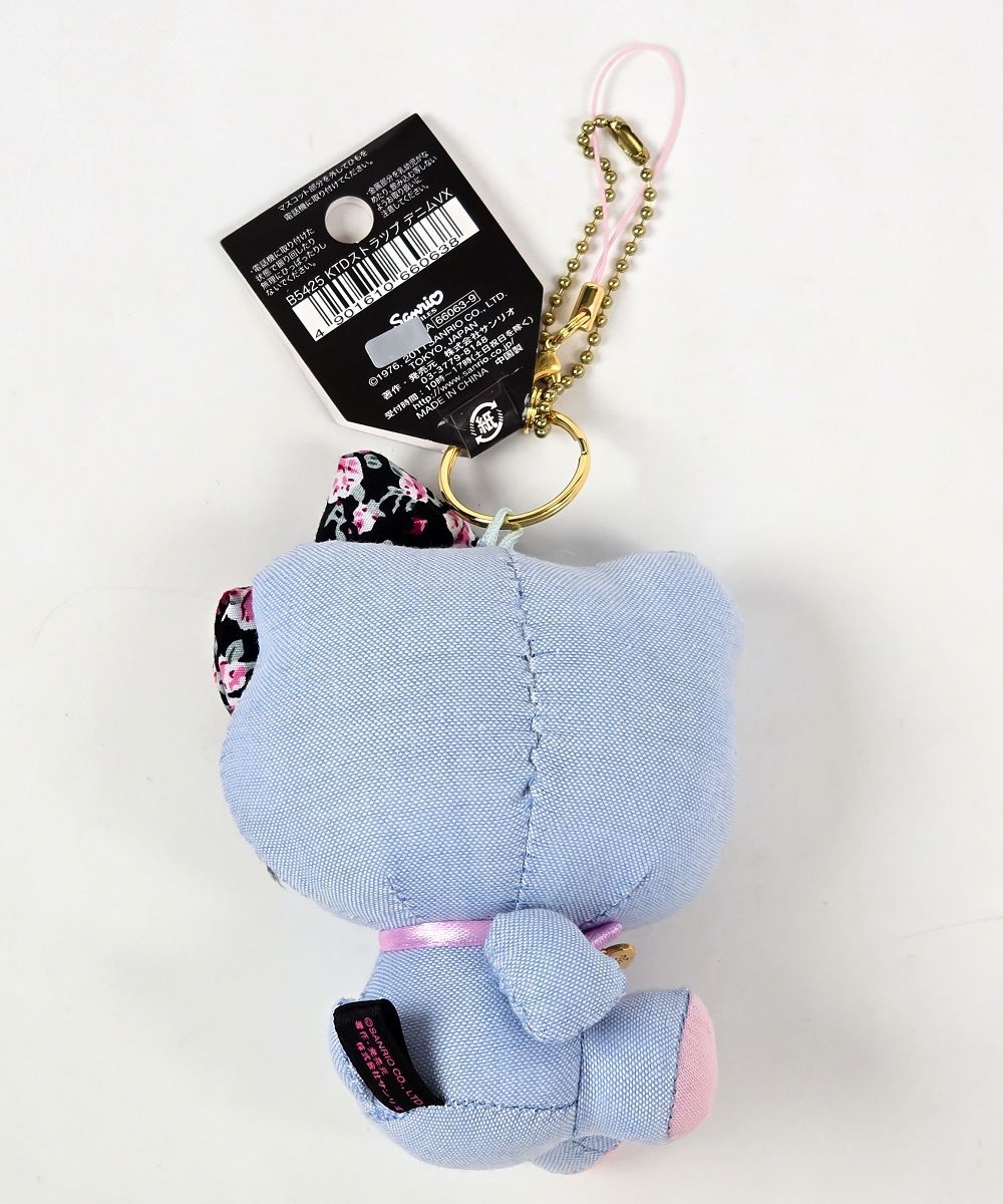 Sanrio vivitix ハローキティ デニム ストラップ マスコットチャーム