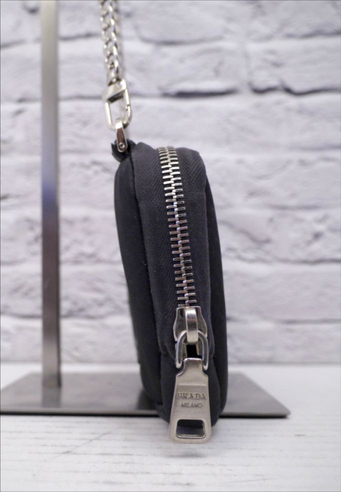 美品◇ PRADA プラダ 男女可 RE-NYLON リナイロンxサフィアーノレザー