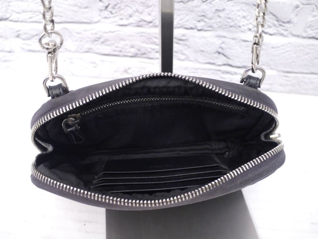 美品◇ PRADA プラダ 男女可 RE-NYLON リナイロンxサフィアーノレザー