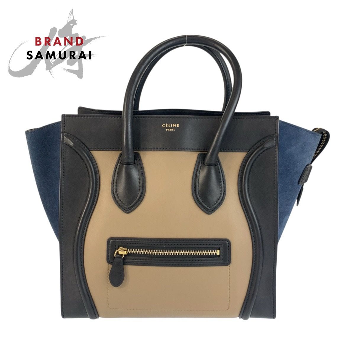 美品 CELINE セリーヌ ラゲージ ミニショッパー ベージュ ブラック