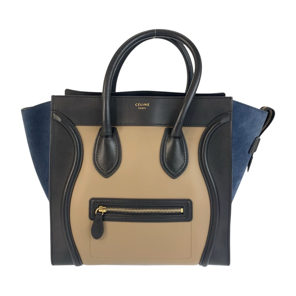 美品 CELINE セリーヌ ラゲージ ミニショッパー ベージュ ブラック
