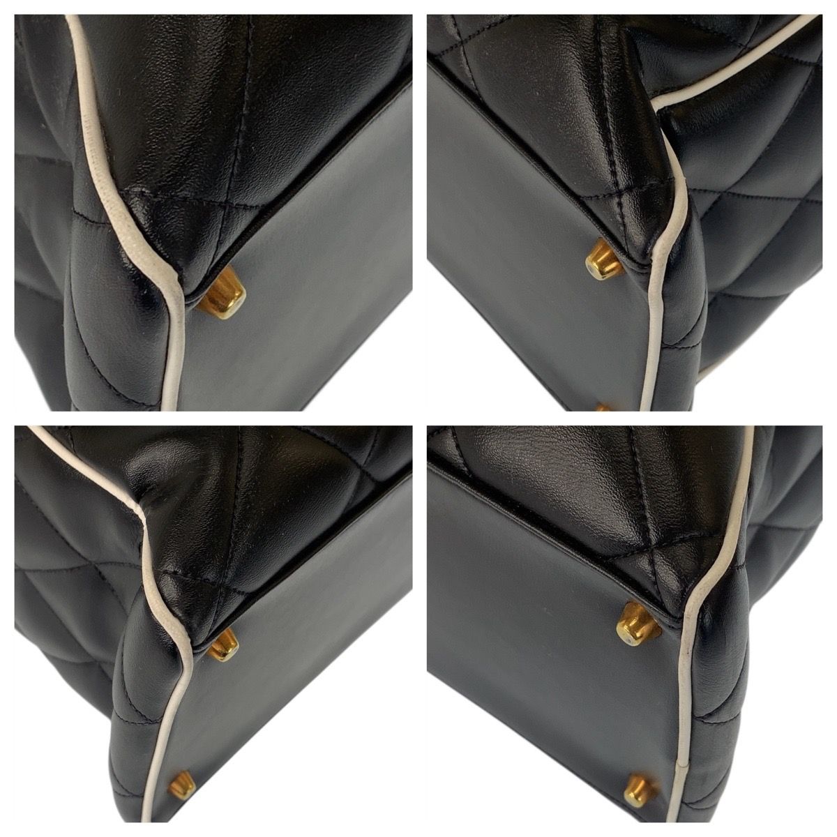 美品 CHANEL シャネル ヴィンテージ マトラッセ ブラック 黒 ゴールド