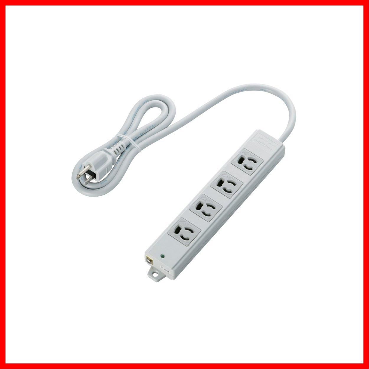 T- RS グレー 1 m マグネット付き 3 Pプラグ 口 コンセント 抜け止め 電源タップ エレコム