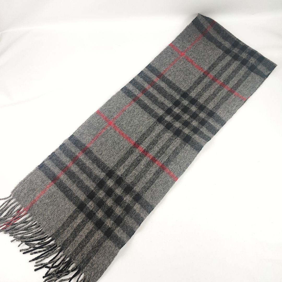 美品 BURBERRY LONDON バーバリーロンドン マフラー カシミヤ メガ
