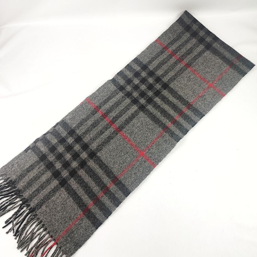 美品 BURBERRY LONDON バーバリーロンドン マフラー カシミヤ メガ