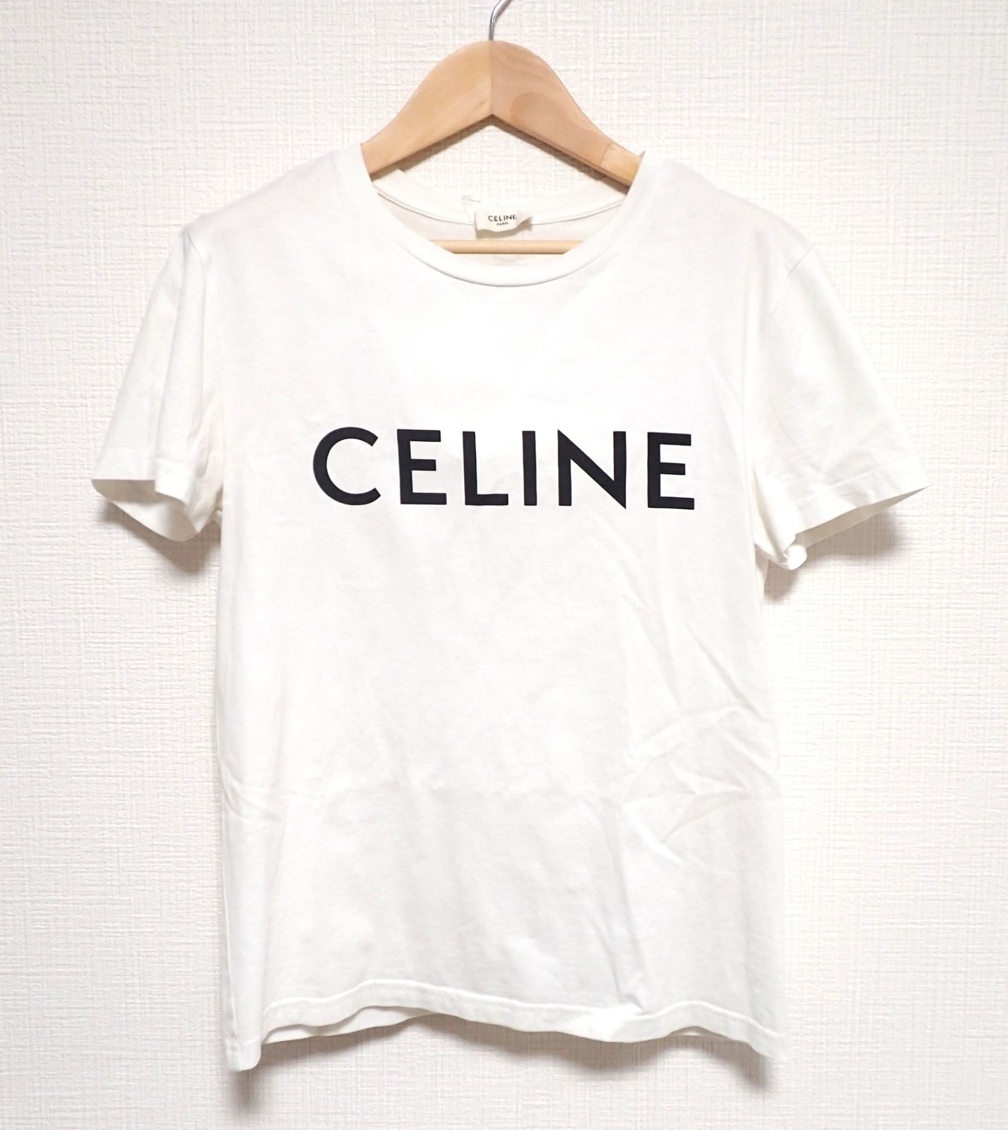定価8万円超 CELINE セリーヌ フロント ロゴカットソー Tシャツ