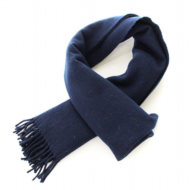 バーバリーズ Burberrys ヴィンテージ マフラー ストール フリンジ 紺