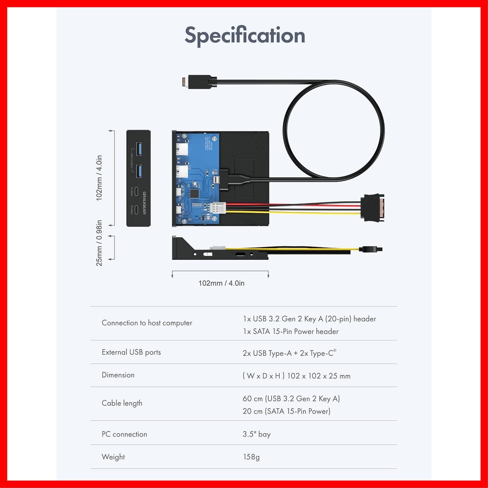 2ポート PCマルチフロントパネルに搭載