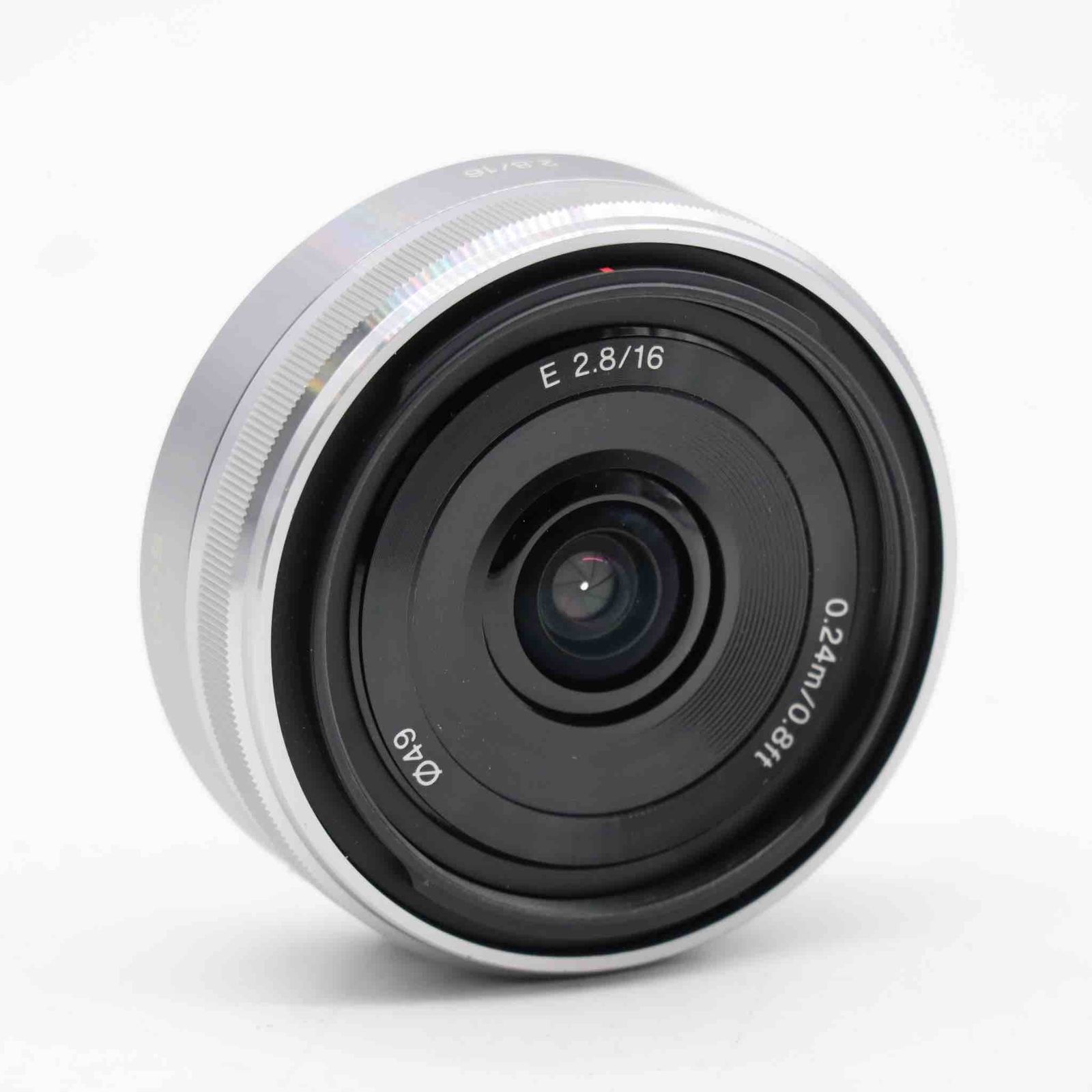 □超美品□ SONY E 16mm F2.8 シルバー ソニー Eマウント用 APS-C専用