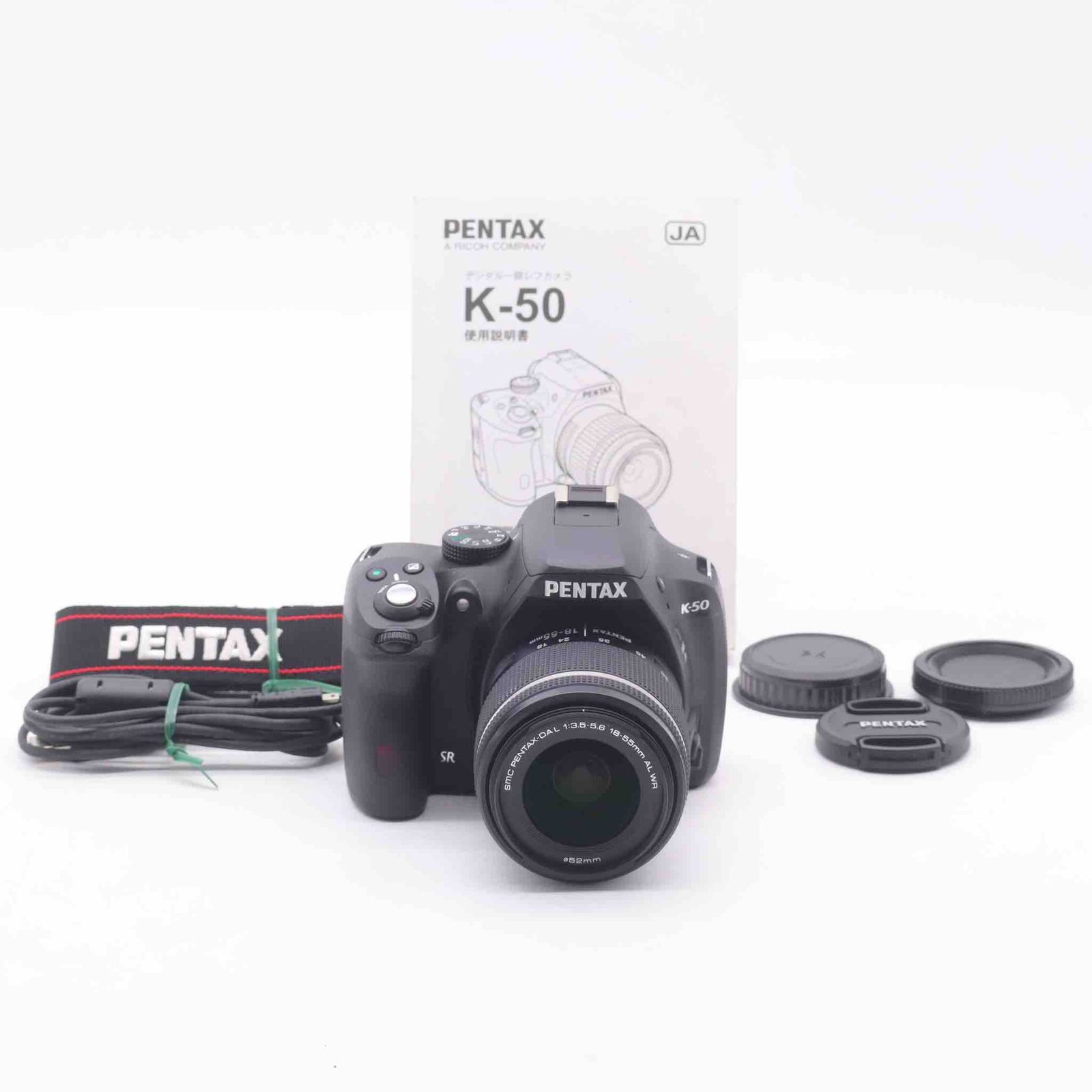 □新品級□ PENTAX K-50 DAL18-55mm WRレンズキット ブラック #441