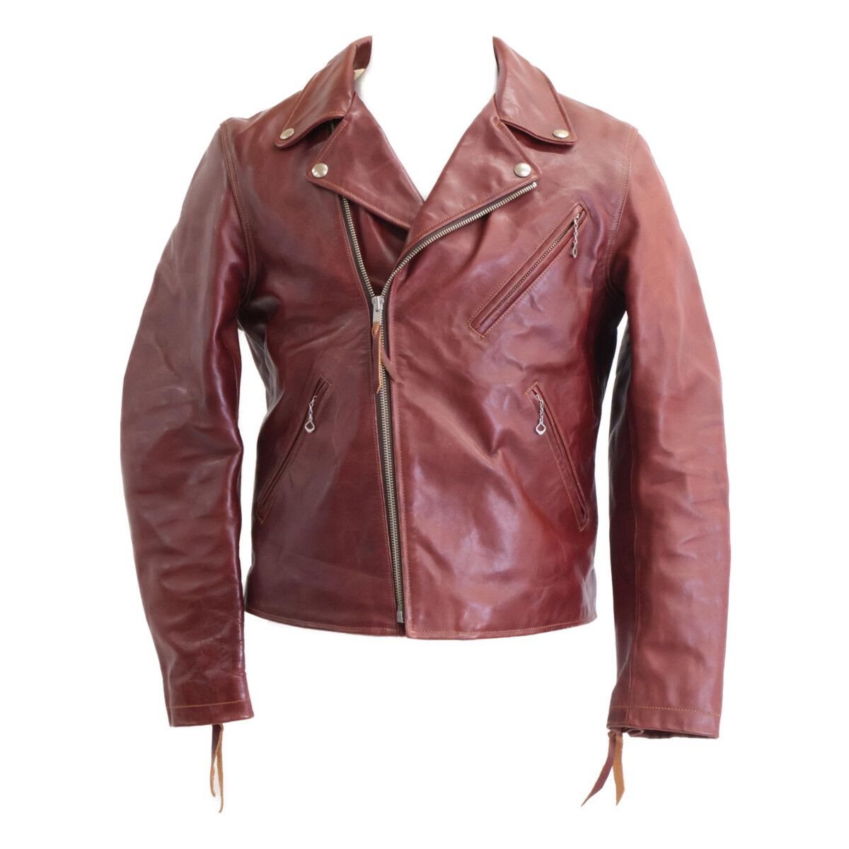 DOUBLE HELIX ホースハイド　シングルライダース サイズ40 ダブル ヘリックス Double Helix ライダースジャケット レザー