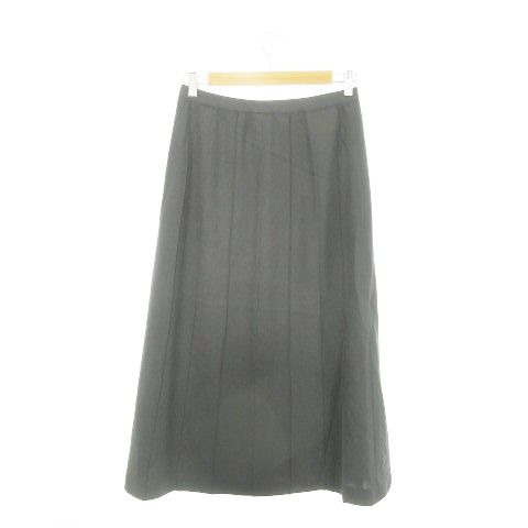 レリアン Leilian ロングスカート セミフレア シームライン ウール 11