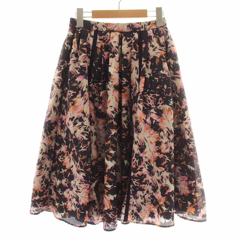 ランバンオンブルー LANVIN en Bleu 近年モデル タックフレアスカート