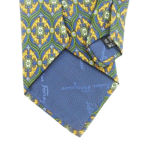 未使用　サルバトーレフェラガモ　ネクタイ　緑　ライオン　動物柄 未使用 サルバトーレフェラガモ ネクタイ 緑 ライオン 動物柄